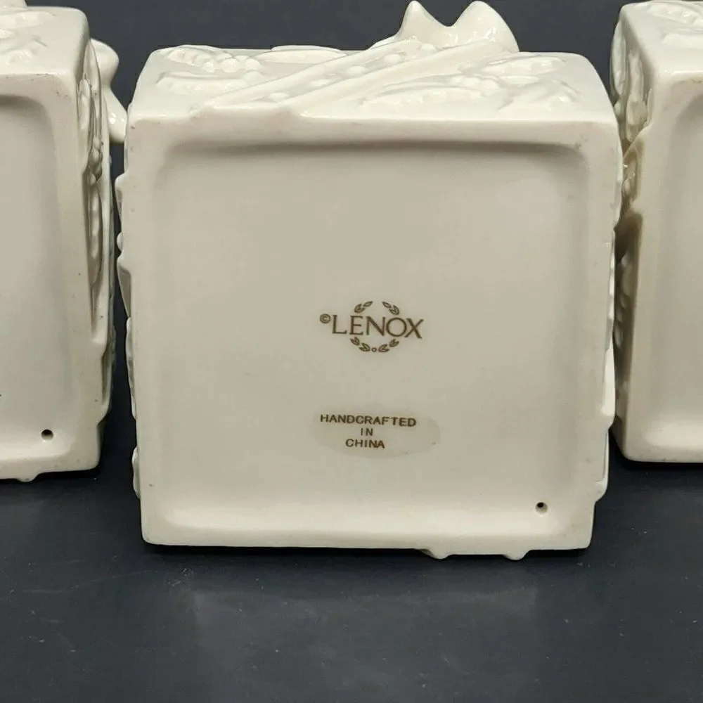 ‎3 Lenox Ivory Candle Holder Tea Light Votive Holidays